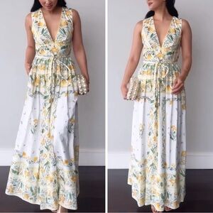 NEW Antonio Melani x Style by Simkins Hannah Poplin V-Neck Belted Maxi Dress ~ 8